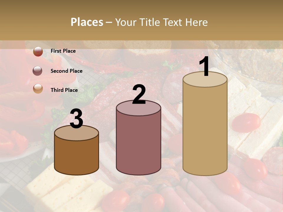 Gourmet Salami Feta PowerPoint Template