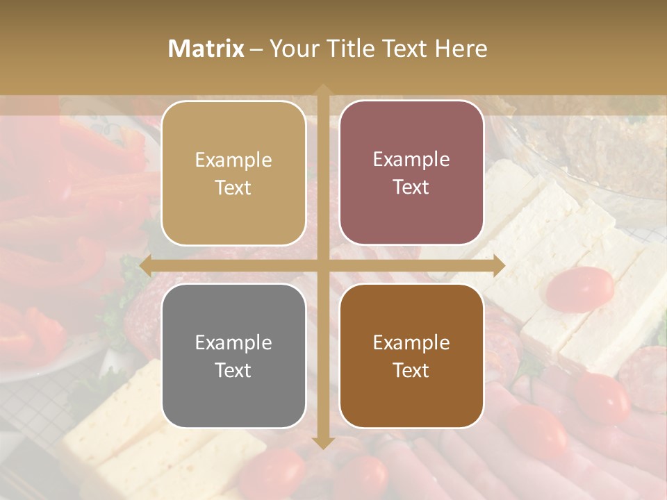 Gourmet Salami Feta PowerPoint Template