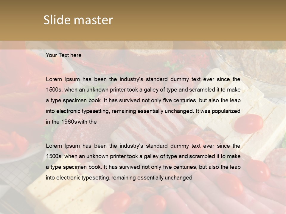 Gourmet Salami Feta PowerPoint Template