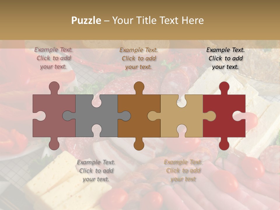 Gourmet Salami Feta PowerPoint Template