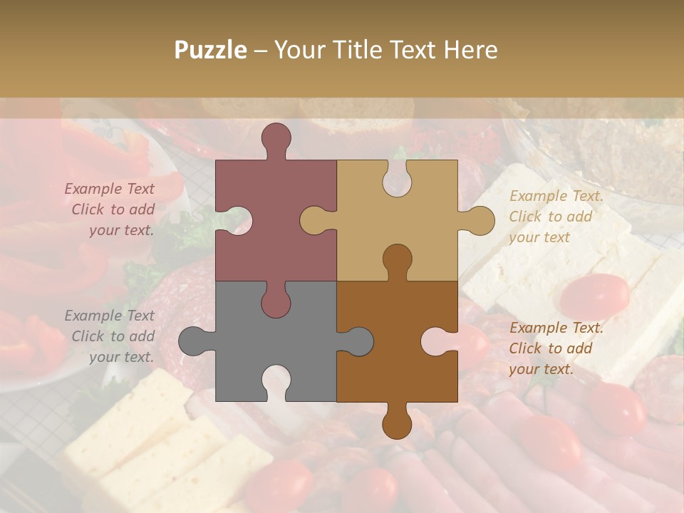 Gourmet Salami Feta PowerPoint Template