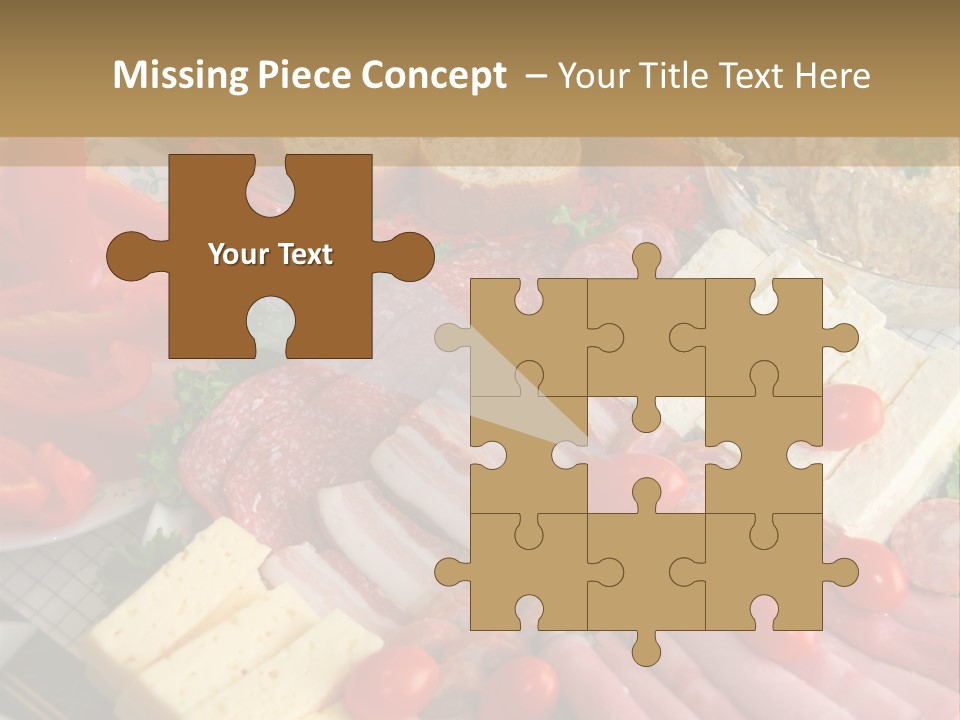 Gourmet Salami Feta PowerPoint Template