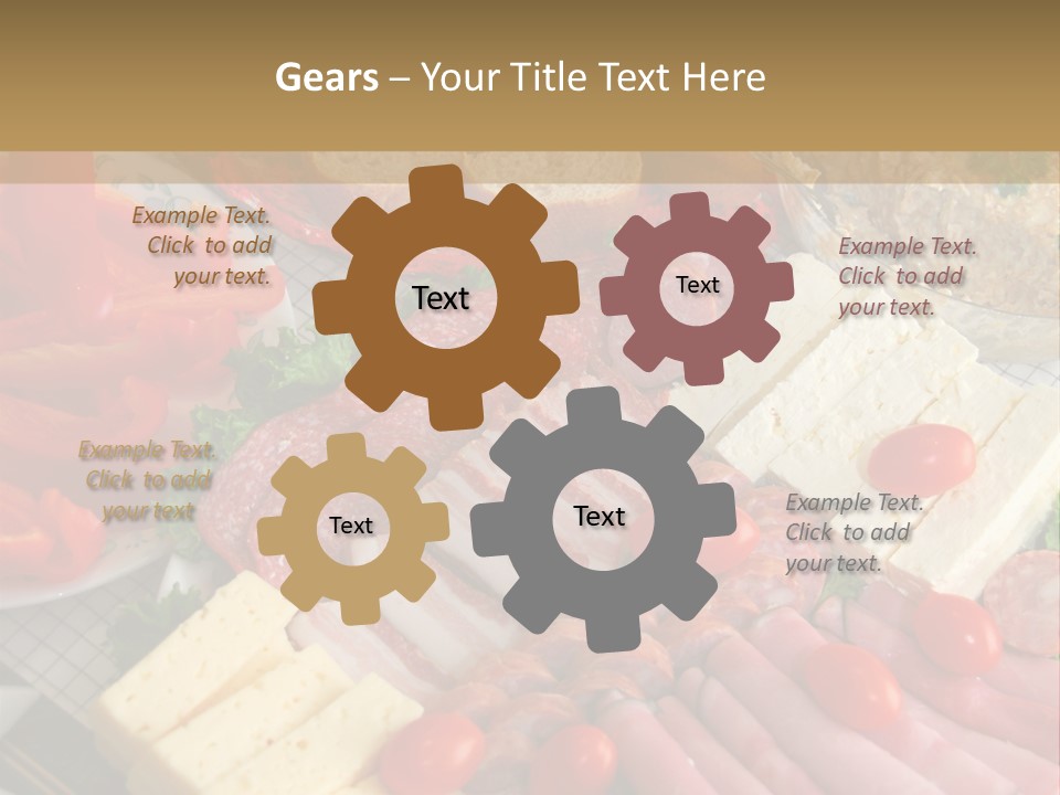 Gourmet Salami Feta PowerPoint Template
