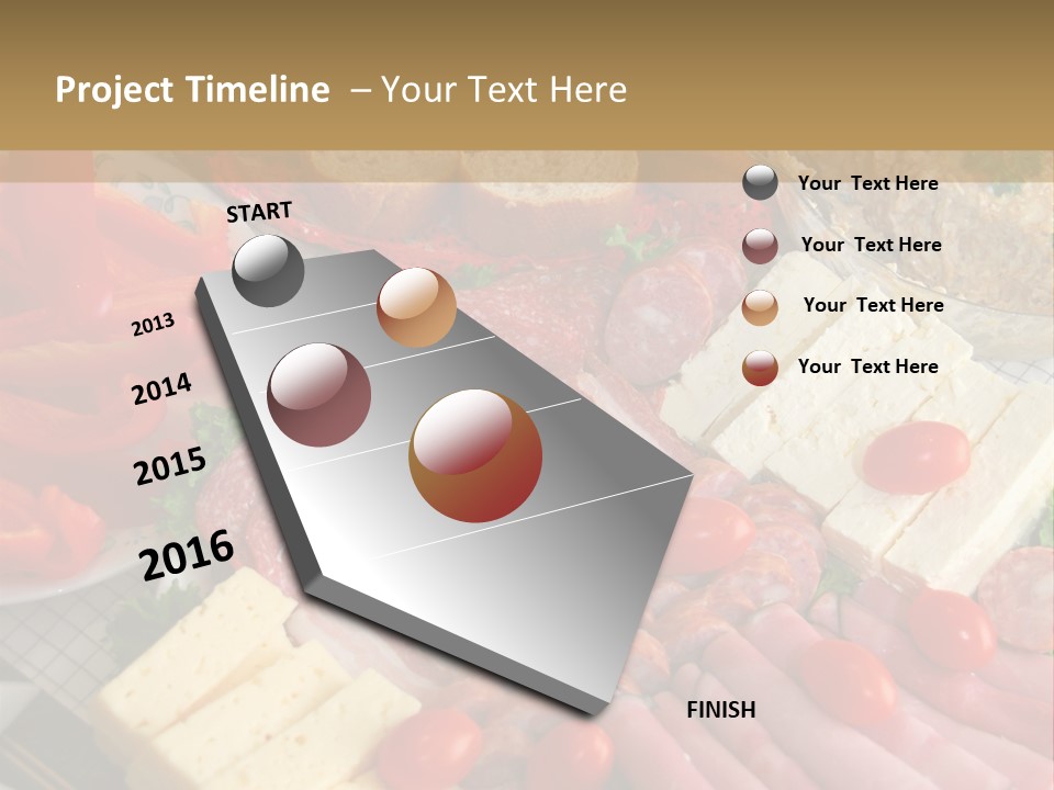 Gourmet Salami Feta PowerPoint Template