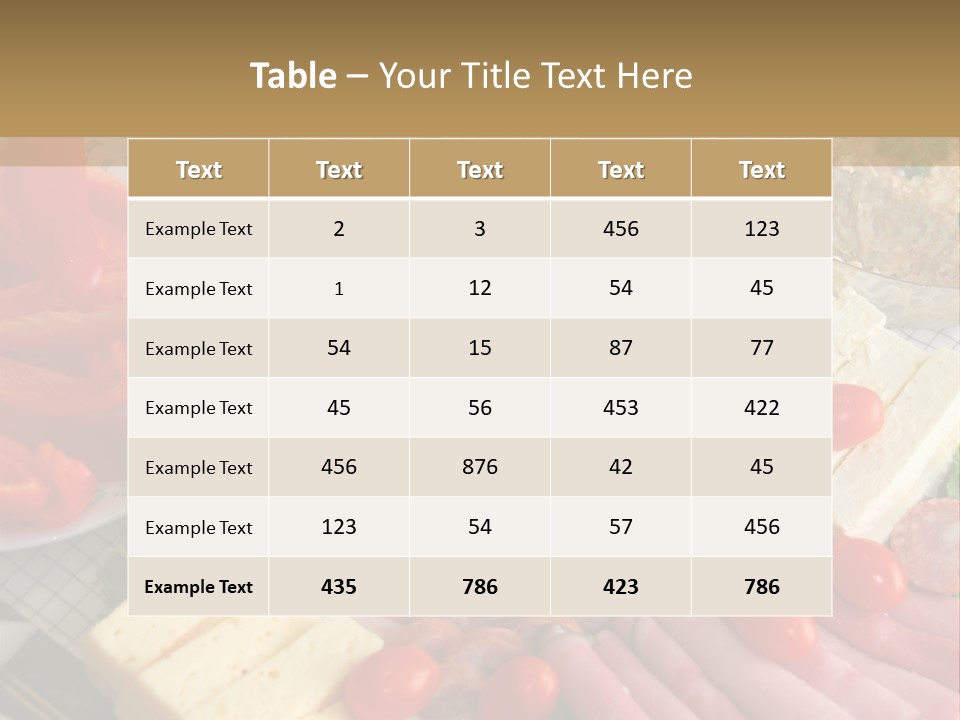 Gourmet Salami Feta PowerPoint Template