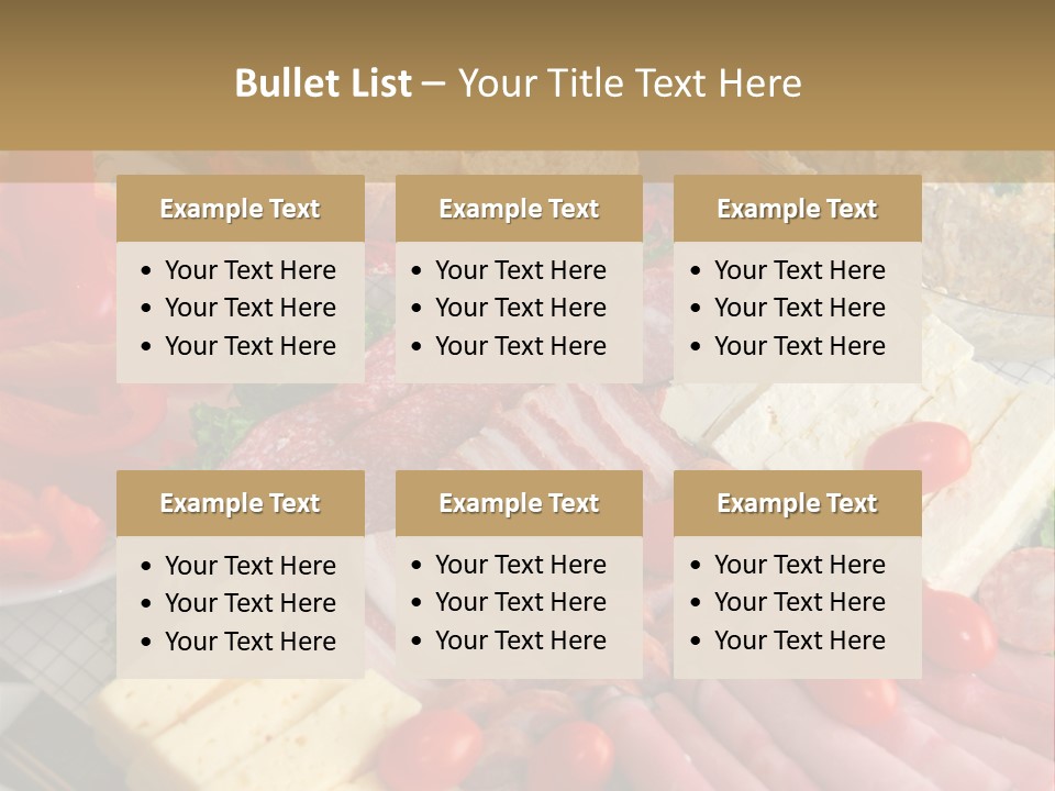 Gourmet Salami Feta PowerPoint Template