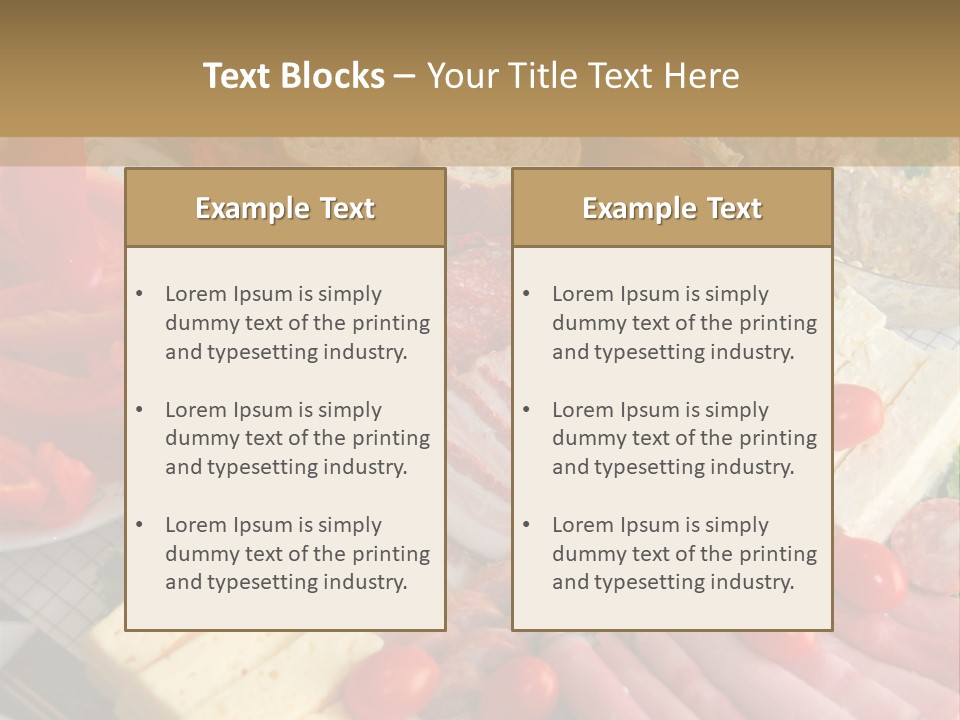 Gourmet Salami Feta PowerPoint Template