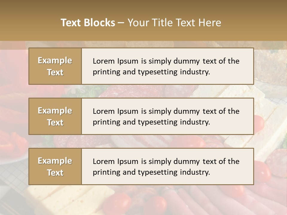 Gourmet Salami Feta PowerPoint Template