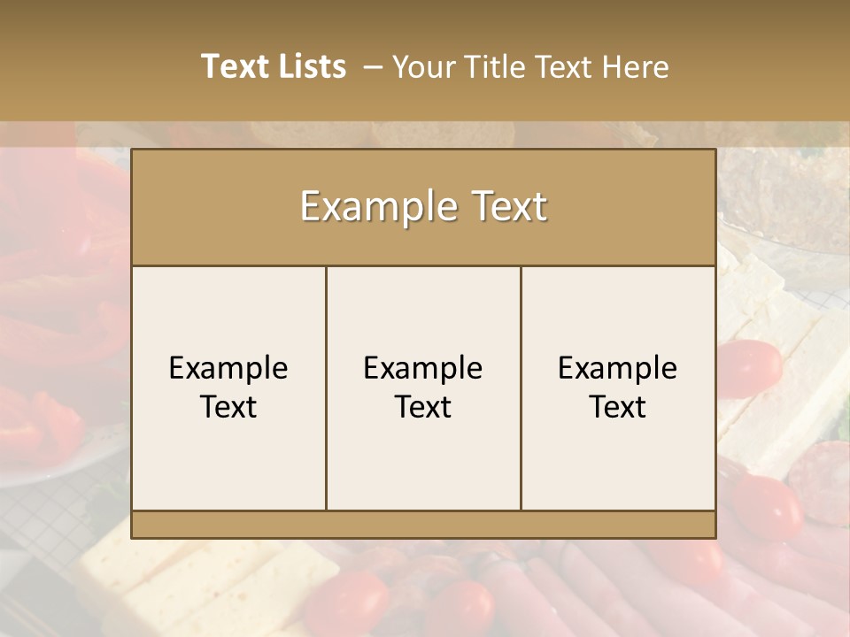 Gourmet Salami Feta PowerPoint Template