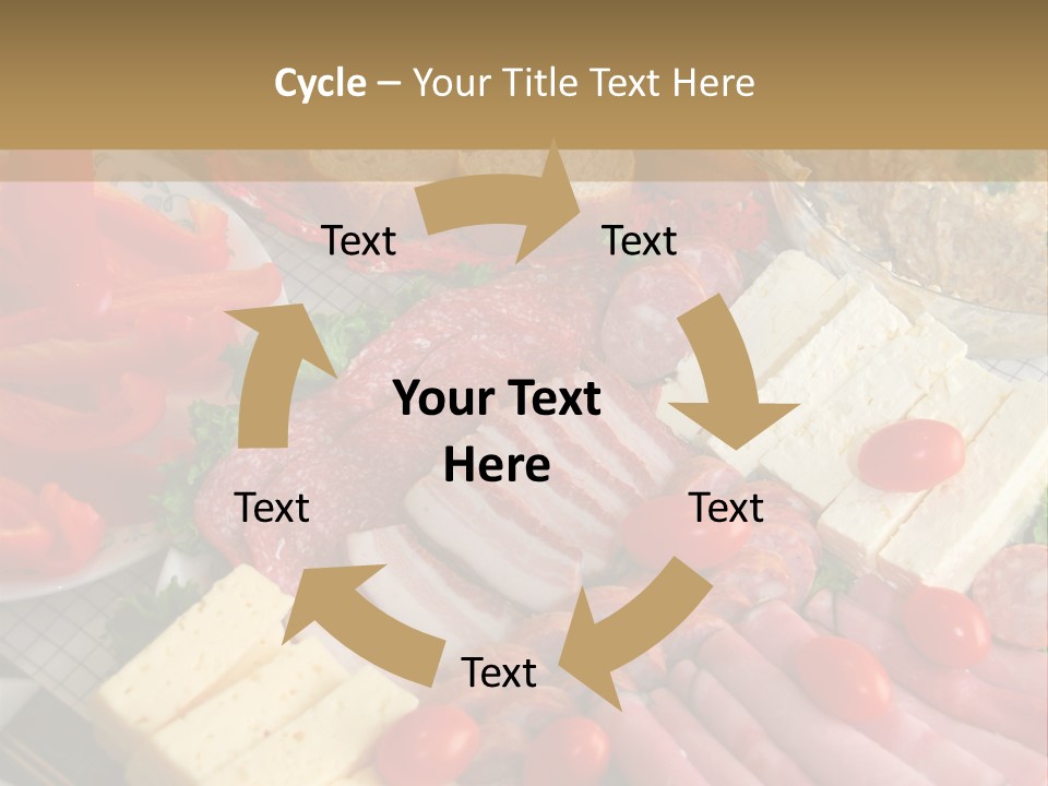 Gourmet Salami Feta PowerPoint Template