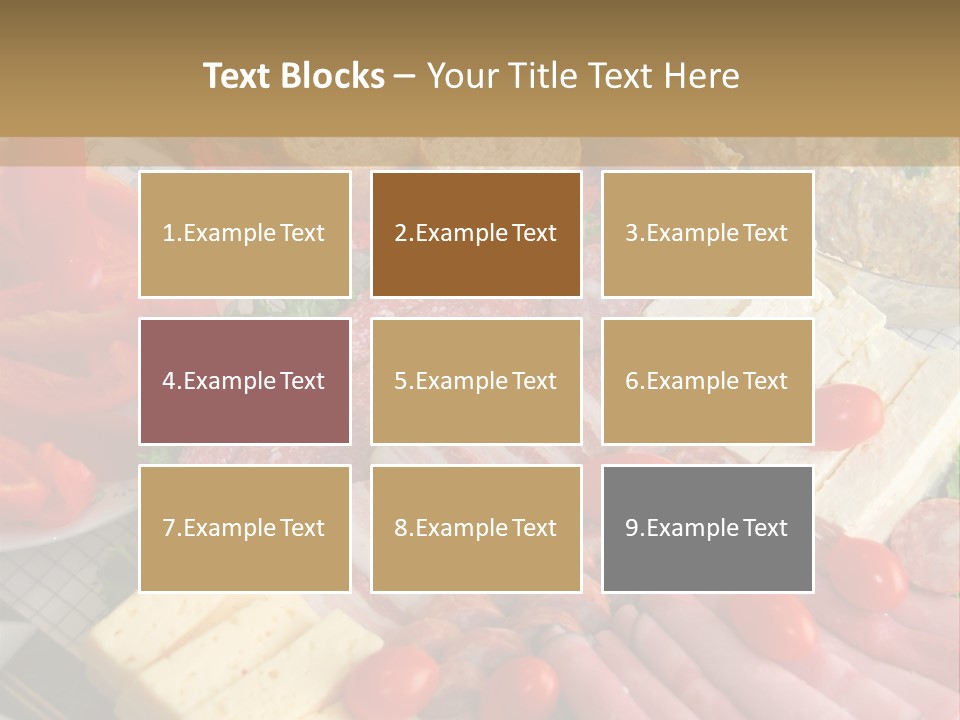 Gourmet Salami Feta PowerPoint Template