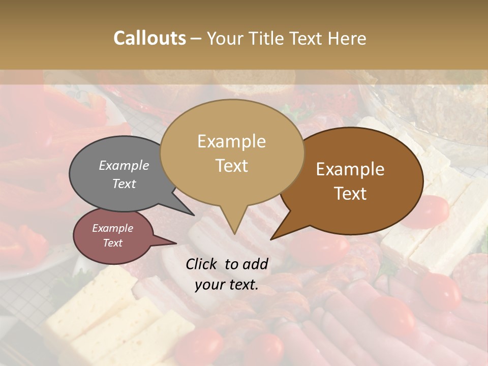 Gourmet Salami Feta PowerPoint Template