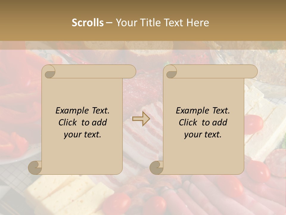 Gourmet Salami Feta PowerPoint Template