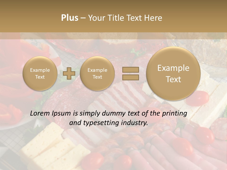 Gourmet Salami Feta PowerPoint Template