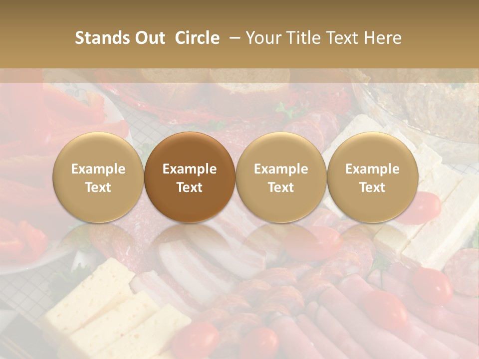 Gourmet Salami Feta PowerPoint Template