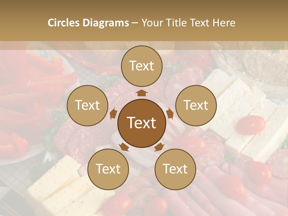 Gourmet Salami Feta PowerPoint Template