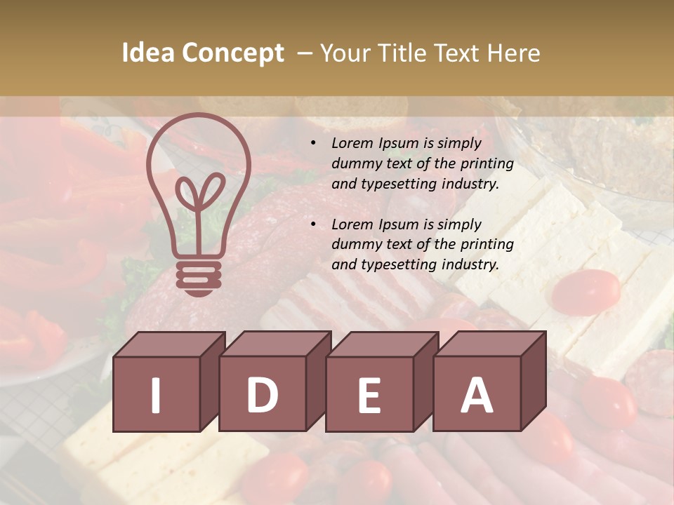 Gourmet Salami Feta PowerPoint Template