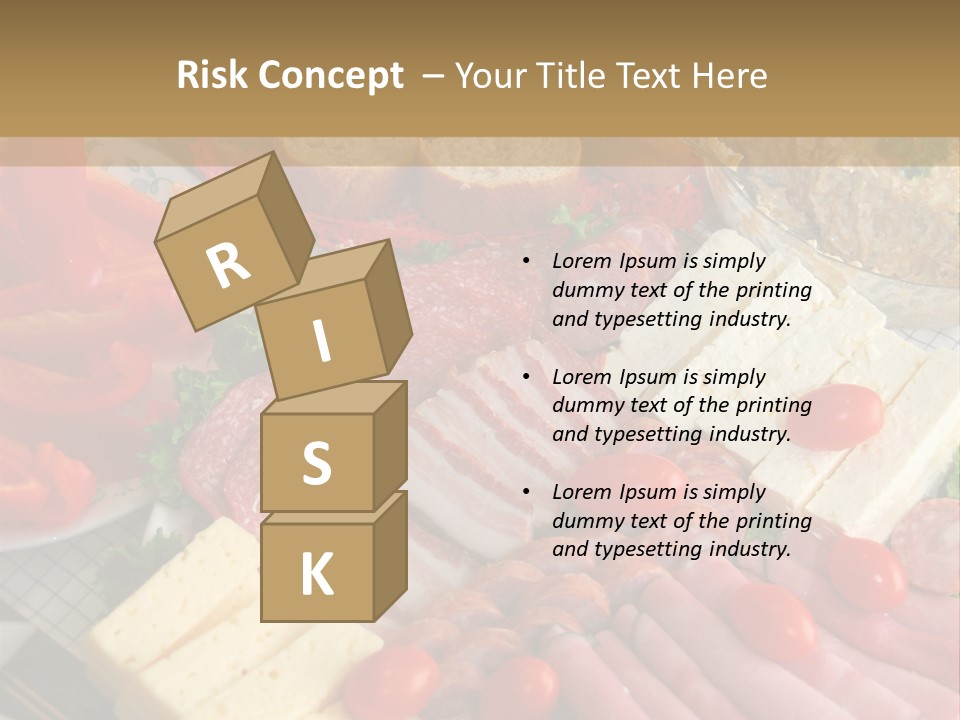 Gourmet Salami Feta PowerPoint Template