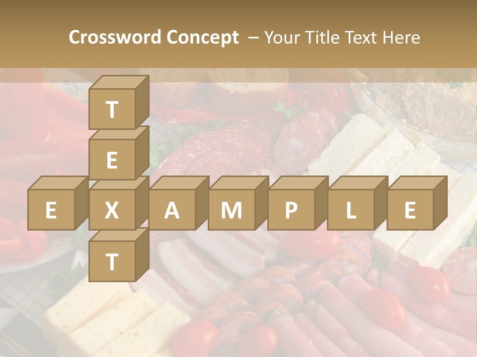 Gourmet Salami Feta PowerPoint Template