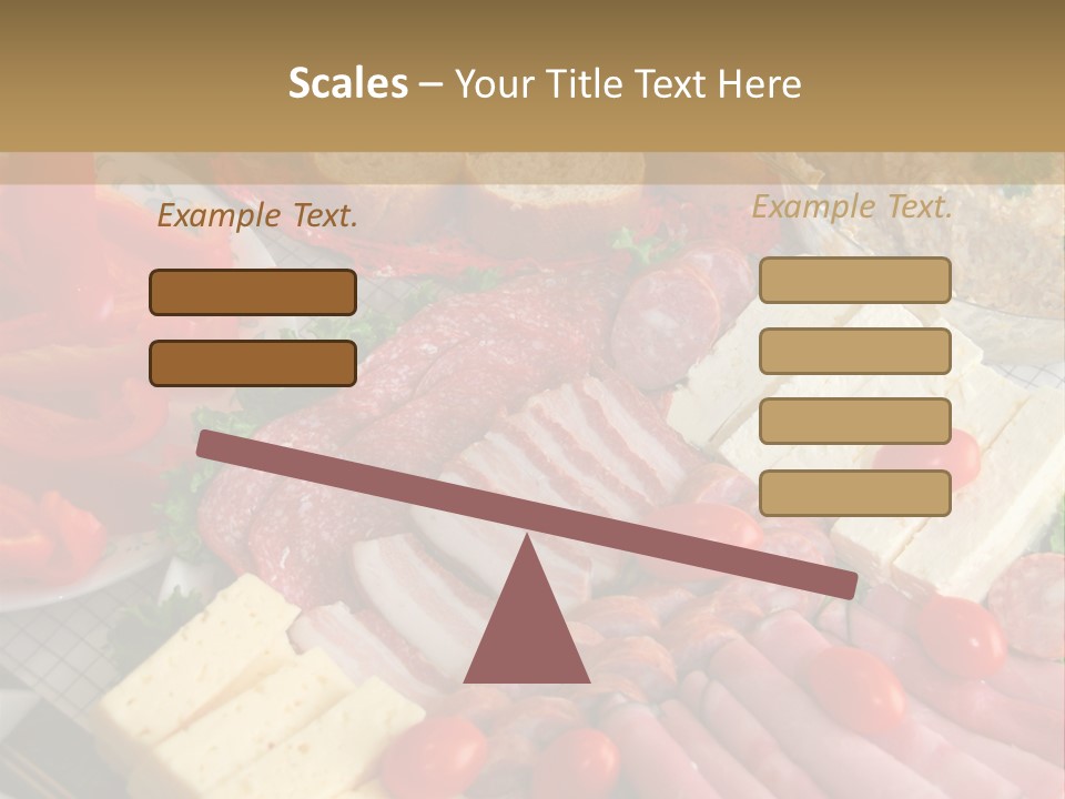 Gourmet Salami Feta PowerPoint Template