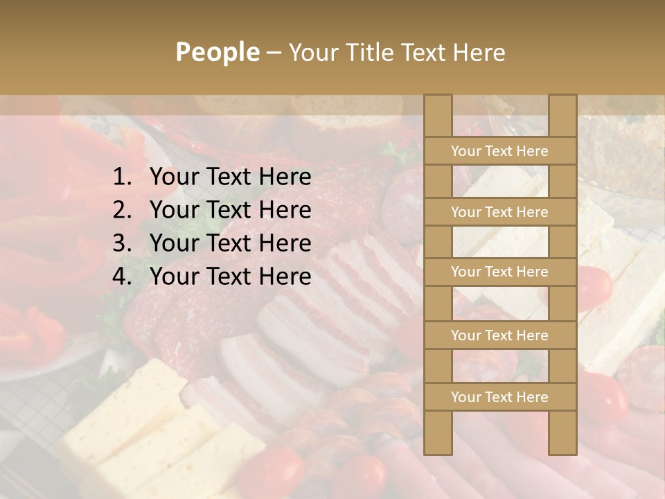 Gourmet Salami Feta PowerPoint Template