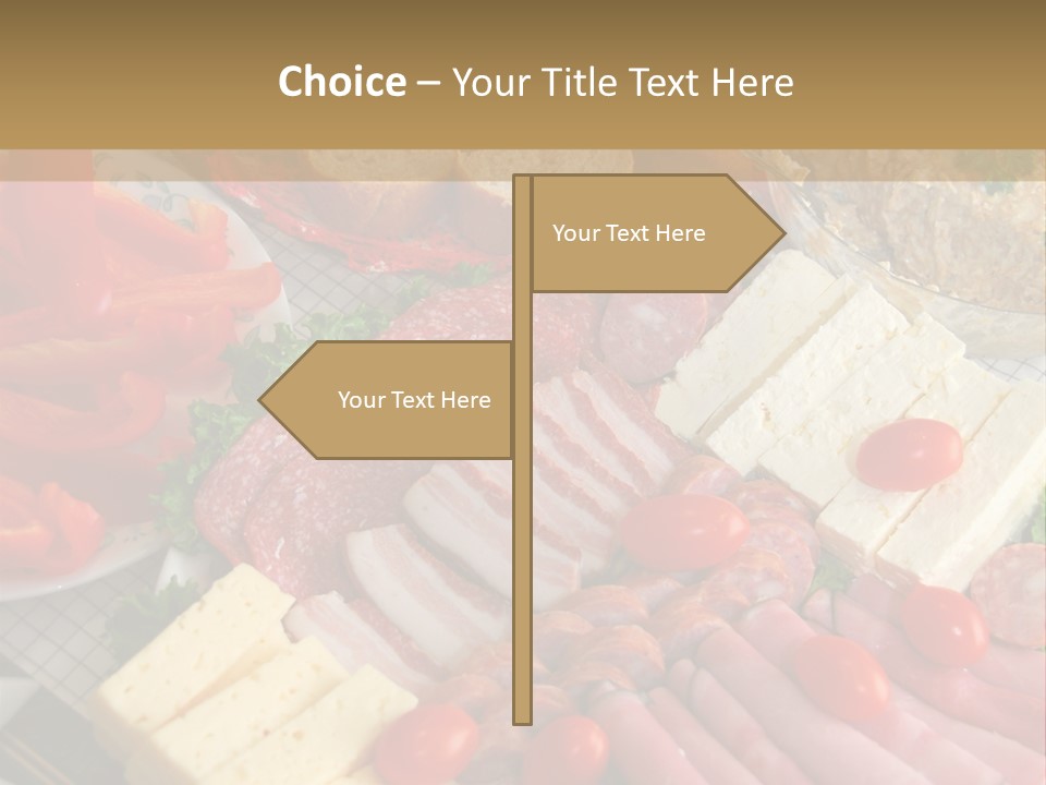 Gourmet Salami Feta PowerPoint Template