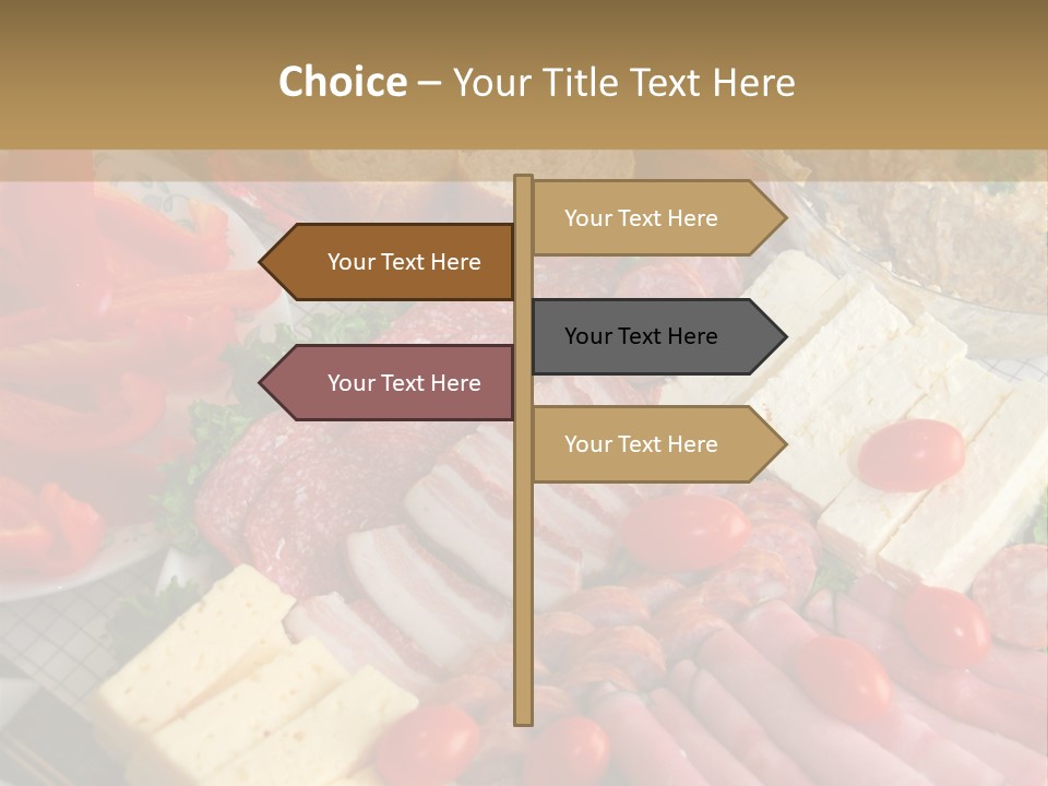 Gourmet Salami Feta PowerPoint Template