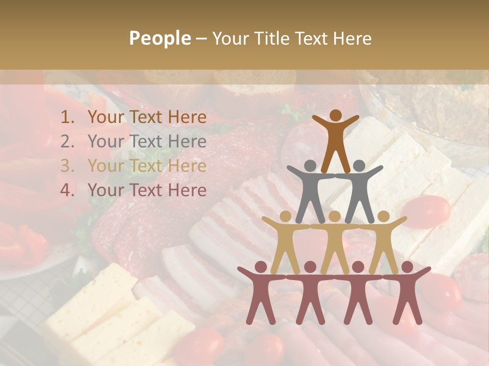 Gourmet Salami Feta PowerPoint Template