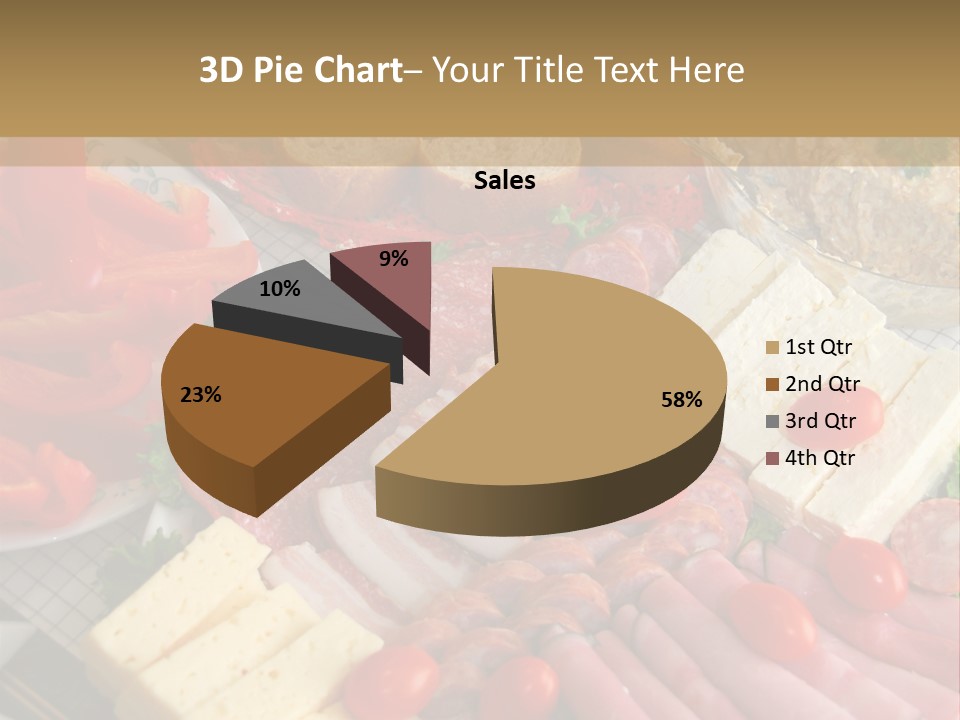 Gourmet Salami Feta PowerPoint Template