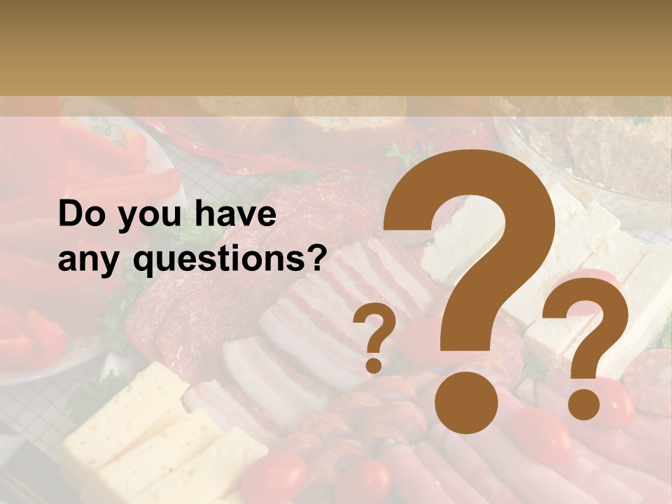 Gourmet Salami Feta PowerPoint Template