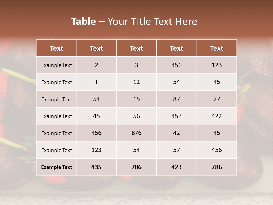 Covered Indulgence Group PowerPoint Template
