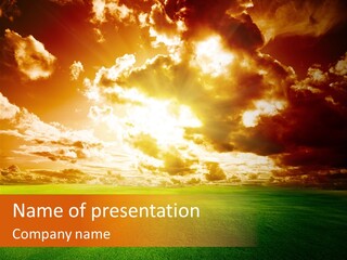 Countryside Country Hill PowerPoint Template