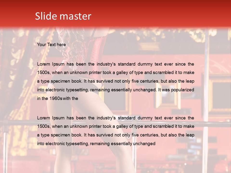 Girl Model Party PowerPoint Template