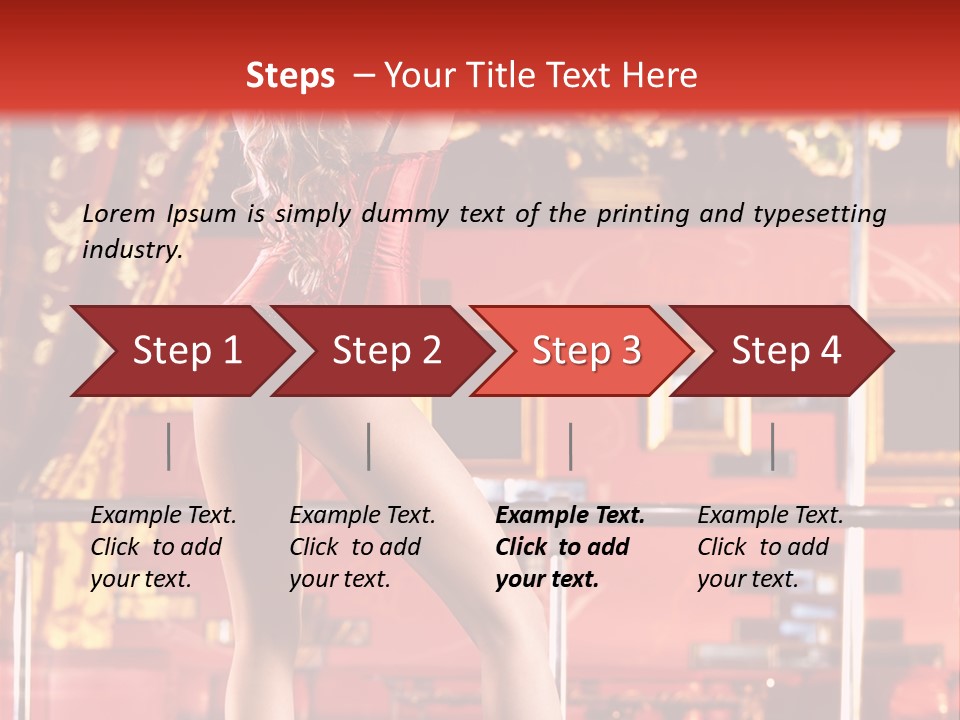 Girl Model Party PowerPoint Template