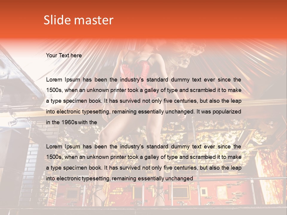 Lingerie Fashion Stripper PowerPoint Template