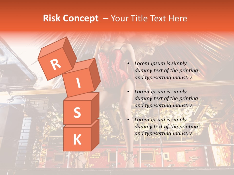 Lingerie Fashion Stripper PowerPoint Template