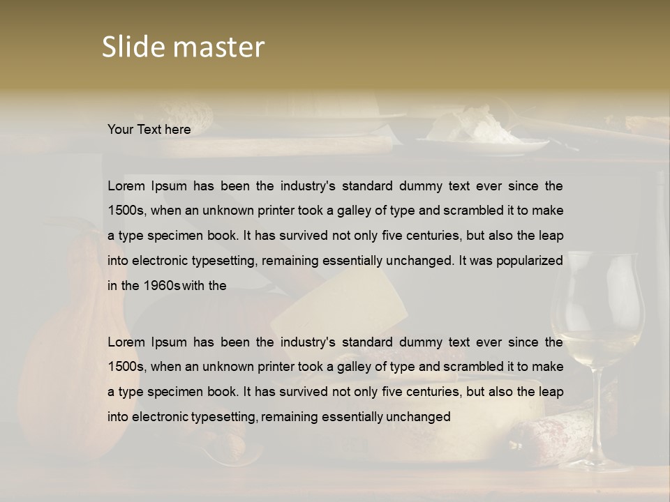 White Food Ricotta PowerPoint Template