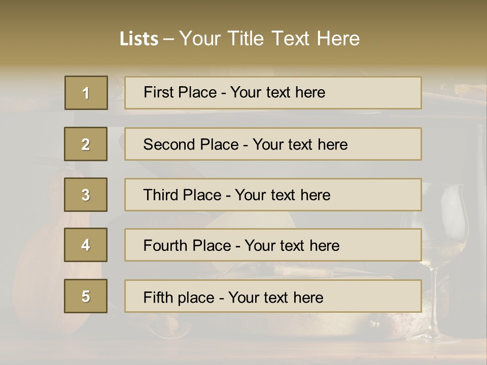 White Food Ricotta PowerPoint Template