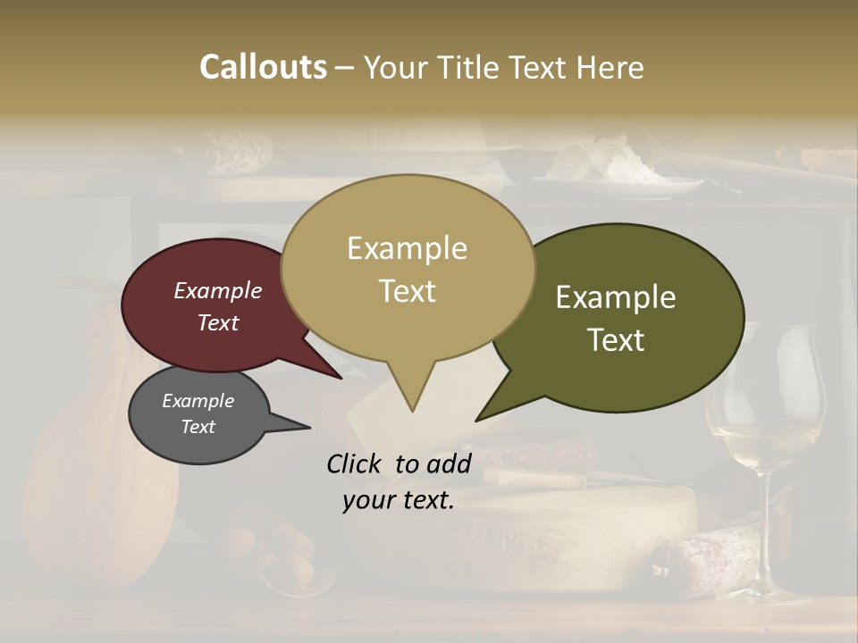 White Food Ricotta PowerPoint Template