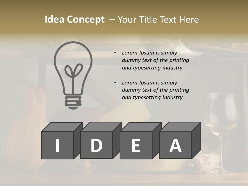 White Food Ricotta PowerPoint Template