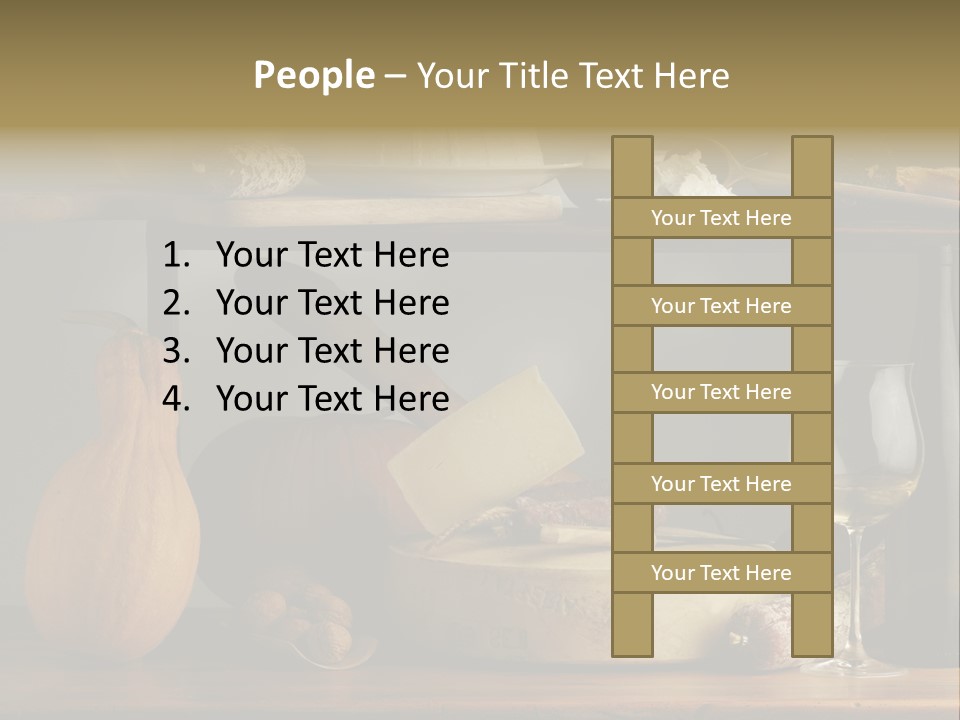 White Food Ricotta PowerPoint Template