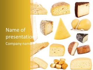 Dairy Product Slice White PowerPoint Template