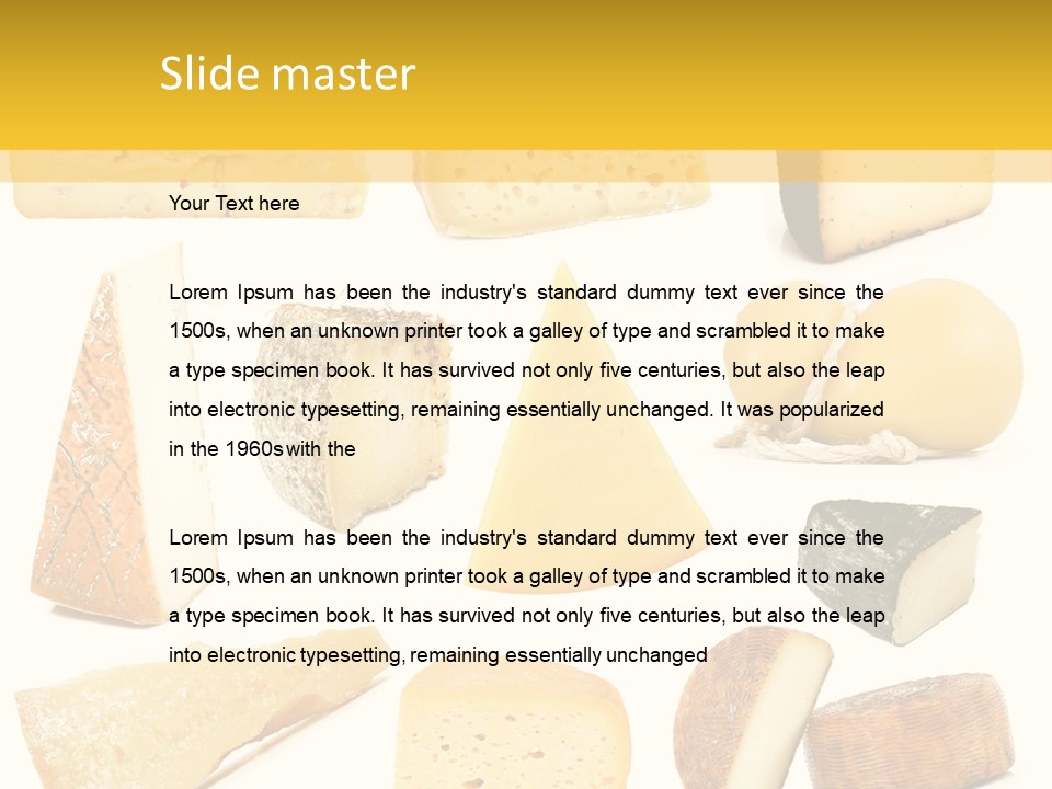 Dairy Product Slice White PowerPoint Template