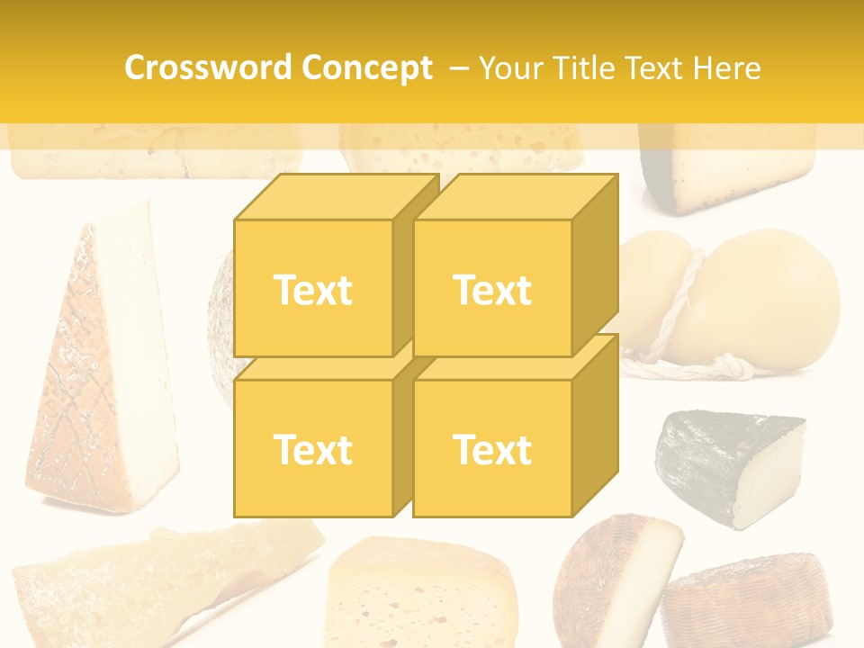 Dairy Product Slice White PowerPoint Template