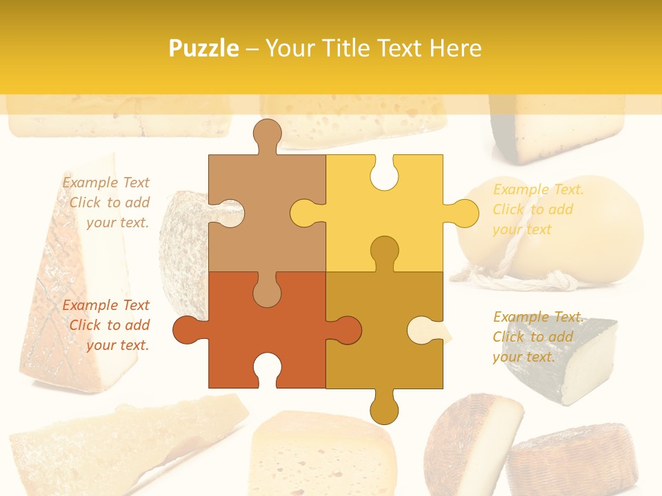 Dairy Product Slice White PowerPoint Template