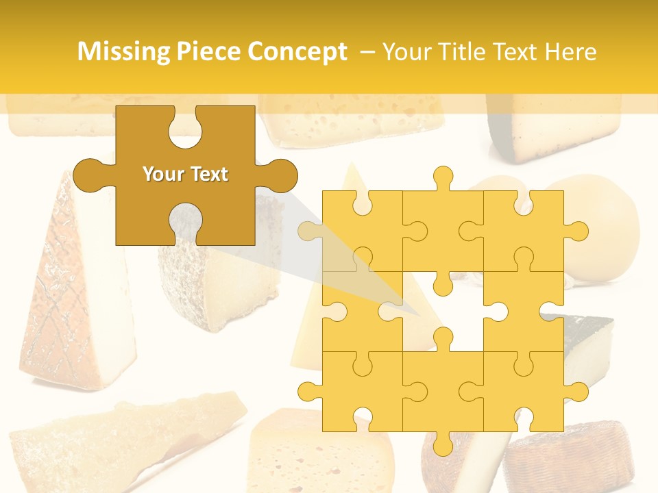 Dairy Product Slice White PowerPoint Template