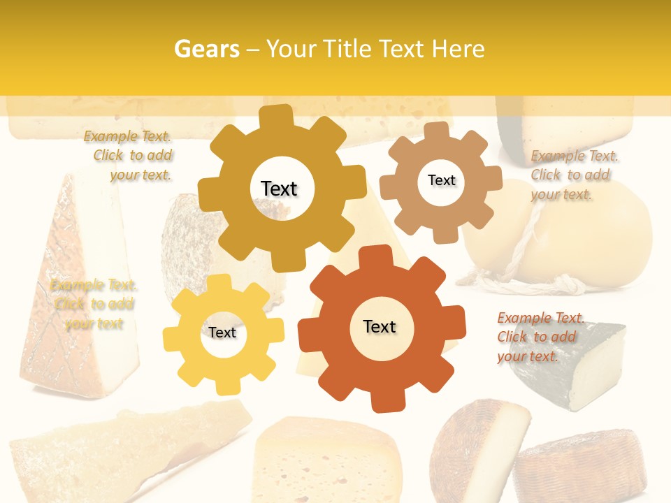 Dairy Product Slice White PowerPoint Template