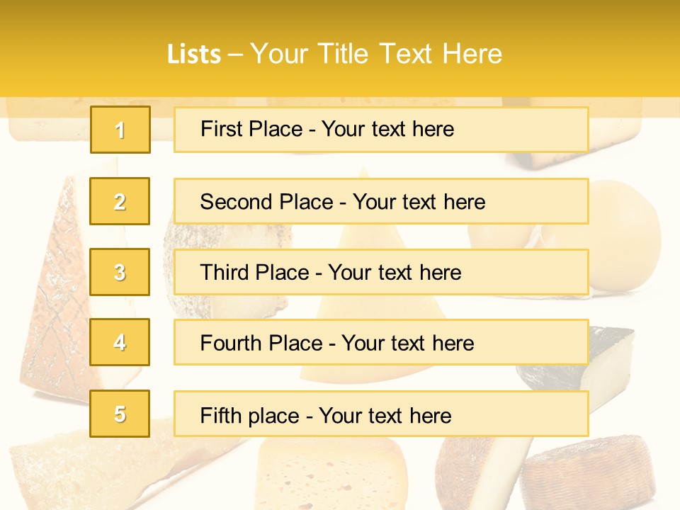 Dairy Product Slice White PowerPoint Template