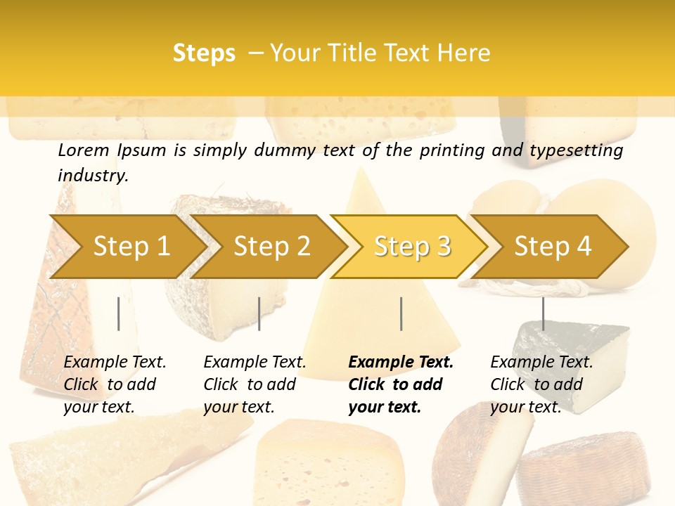 Dairy Product Slice White PowerPoint Template
