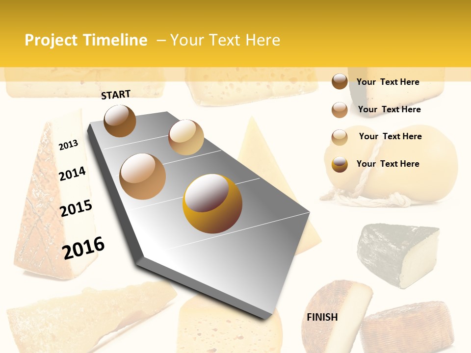 Dairy Product Slice White PowerPoint Template